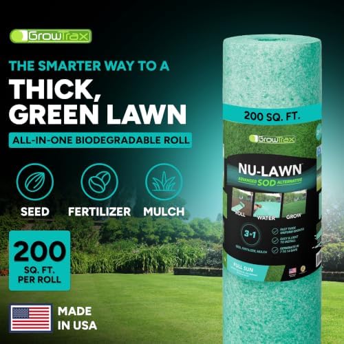 Growtrax Biodegradable Grass Seed Mat - 200 Sq Ft Kentucky Blue & Rye Blend - Image 2