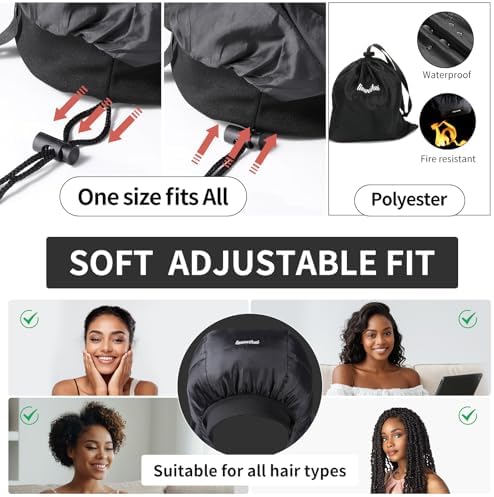 Hooded Hair Dryer， Ideal Hair Diffuser for Curly Hair， Your Ultimate Solution - Spacious Capacity Blow Dryer Cap for Rapid Styling of Curls（Size Medium） - Image 3