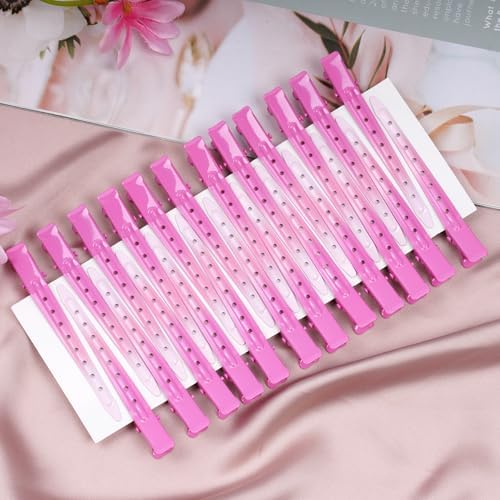 Bantoye 24 Packs Duck Bill Clips 3.35 Inch Metal Alligator Clip, GS Pink - Image 4