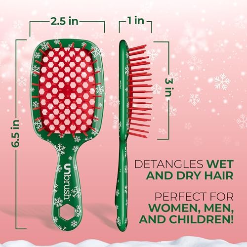UNbrush Mini Holiday Hair Brush for Pain-Free Brushing On All Wet/Dry Hair Types - Image 7