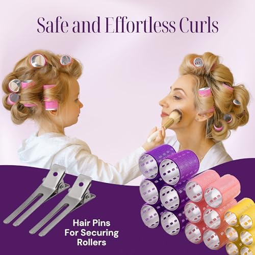 Thermal Rollers for Hair - 18 Self Grip Rollers & 18 Clips - 37-Piece Set - Image 7