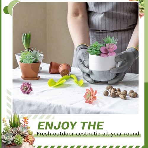 12 Pack Artificial Succulents Fake Plants Unpotted for Home Decor - Image 2