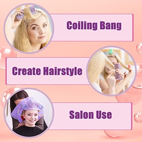 WILLBOND 4 Pcs Aluminum Thermal Hair Rollers for Women, 4.7 X 2 Inch,Purple - Image 5