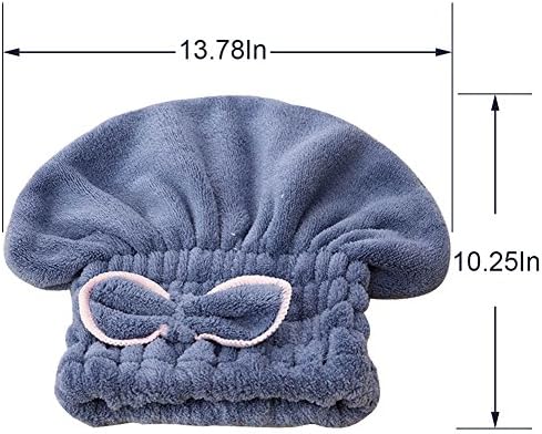 Jseng 2PC Microfiber Hair Drying Caps, Extreme Soft & Ultra Absorbent, Fast Drying Hair Turban Wrap Towels Shower Cap for Women - Image 3