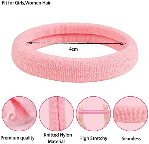CÉLLOT 100PCS Elastic Hair Ties, 4cm Diameter Seamless Nylon Bands, Normal Ponytail Holders for Women & Children - Image 2