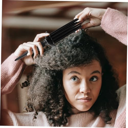Curl Rolling Comb for Curly Hair, Lightweight Plastic Black - Image 4