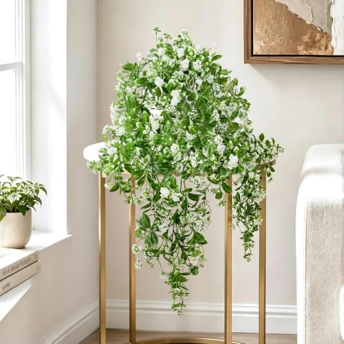 4Pcs Fake Hanging Plants 28" Artificial Plants Greenery Eucalyptus Ivy Vine - Image 3