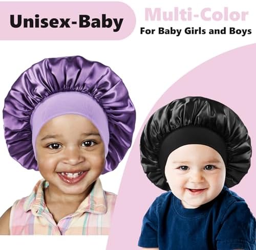 3 PCS Satin Baby Bonnets for Sleeping Toddler Bonnets for Girls and Boys - Image 2
