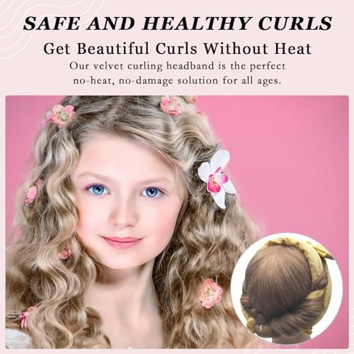 ZILAMPU Heatless Curls Overnight No Heat Hair Curlers to Sleep In - Yellow - Image 3