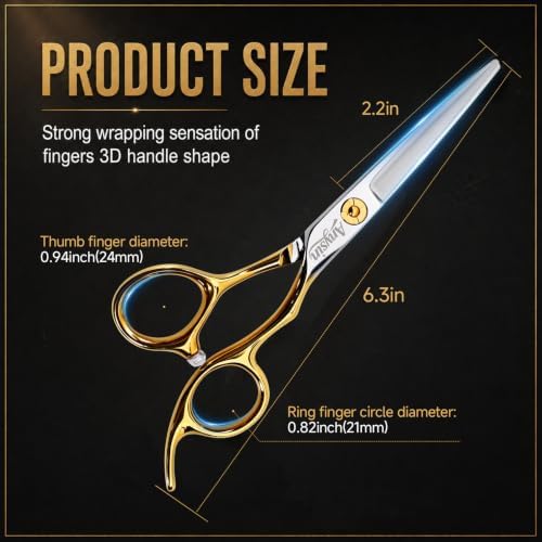Professional Hair Cutting Shears 5.5 inch (5 1/2"), Japanese Stainless Steel Razor Edge Barber Scissors, Sharp Hair Scissors Hair Cutting Scissors for Salon, Barbers, Men, Women, Gift Box - Image 2