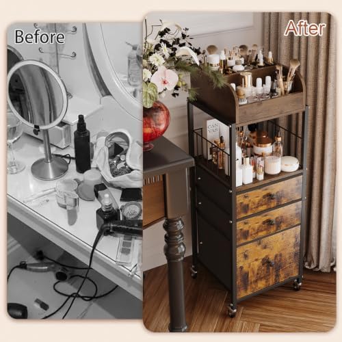 Makeup Organizer Cart with Drawers Make up Organizers for Vanity - Image 6