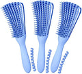 Detangling Brush for Afro American/African 3a to 4c Kinky Wavy/Curly/Coily Hair, Scalp Massage Knots Detangler Comb for Wet/Dry/Oil/Thick/Long Hair (3 pcs, 3-Blue) by Unknown