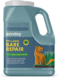 Sunday Pet Lawn Bare Repair Grass Seed, Mulch and Fertilizer Combination, All Grasses Sun and Shade, 3.75 lbs, Covers 55 sq ft by SundayYardandGarden