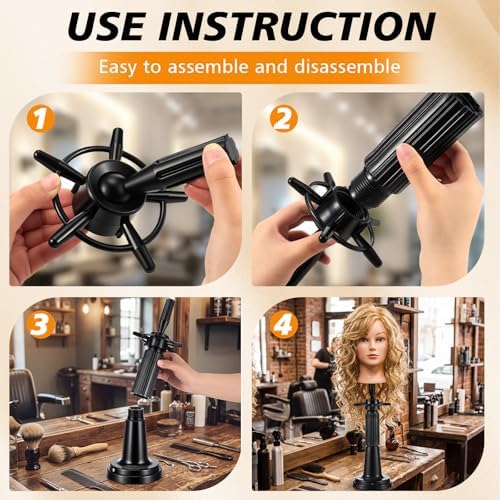 Wenqik Elevated Suction Cup Mannequin Head Stand, Adjustable Wig Stand - Image 6