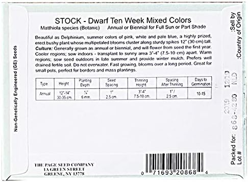 Set of 50 Flower Seed Packets! Flower Seeds in Bulk (50, Stock Dwarf Ten Weeks Mix) - Image 2