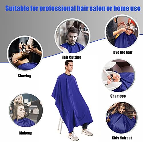 izzycka Nylon Barber Cape,64"x56" Waterproof Large Salon Hair Cutting Cape - Image 2