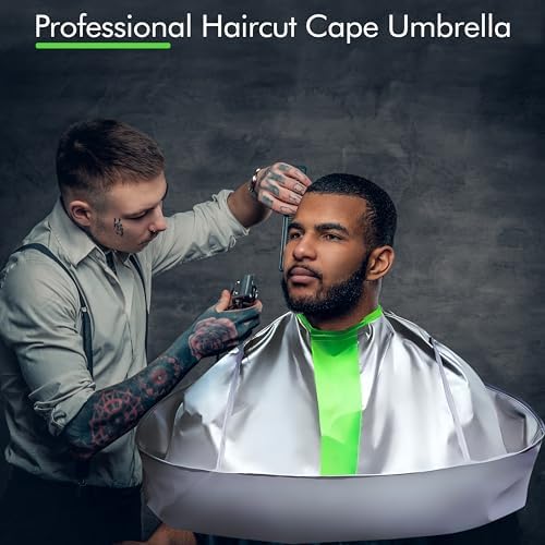 Hair Cutting Capes for Adults, Professional Haircut Cape Umbrella Waterproof Salon Barber Cape Hairdressing Apron, with 1PCS Black Comb - Image 6
