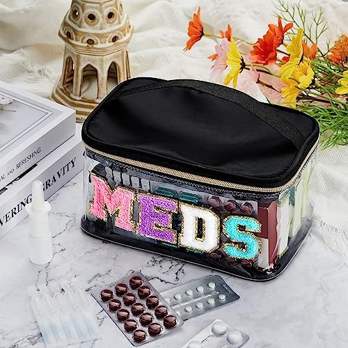 Geetery Meds Travel Bag Black, Meds Chenille Letter Clear - Image 2