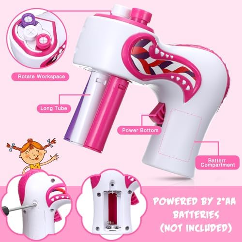 Lasnten Automatic Hair Braider Machine Electric Hair Braiding Tools DIY Styling Kit with Self Adhesive Gems and Jewelry Beads Salon Styling Tool Accessories for Women Makeup Vanity Set - Image 3