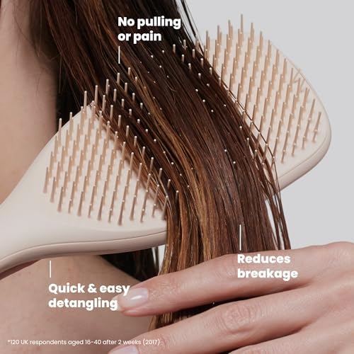 Tangle Teezer Large Ultimate Detangler Brush, Straight to Wavy, Vanilla - Image 4