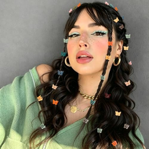 Mini Butterfly Hair Clips, Y2K 90s 50pcs Hair Accessories (Dark Morandi) - Image 4