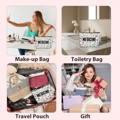 Medicine Makeup Bag Gifts for Women Nurse, medicine bag for traveling - Image 5