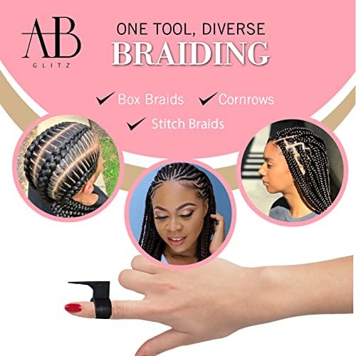 Royalty Headwear The Braid Aid Adjustable Finger Tool - Stitch Braiding Tool, Lightweight Hair Separating Comb - Great for Any Hair Type - Pack of 4 - Image 4