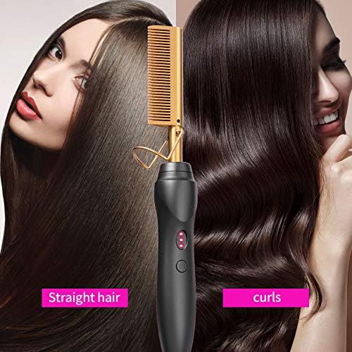Ceramic Hot Comb Hair Straightener Pressing Combs Electric Straightening Comb for Natural Black Beard Wigs Gift for mom - Image 7