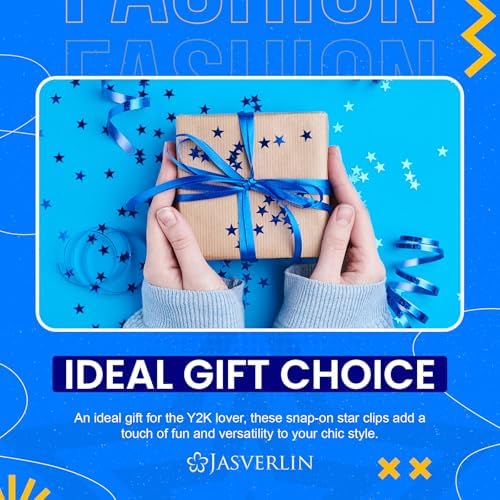 JASVERLIN Blue Star Snap Hair Clips, Y2K Hair Accessories 36 Pcs - Image 5