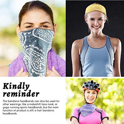 TOBATOBA 5 Pcs Paisley Elastic Boho Headbands - Thin Hair Scarves, Kerchiefs, Bandanas and Head Wraps for Women - Image 5