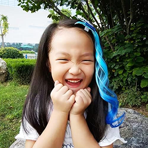 5- Colored Angel Wings Hair Bows Hair Extensions For Girls, Glitter Unicorn Hair Accessories (5PCS) - Image 6