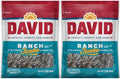 David, Sunflower Seeds, Roasted & Salted, Ranch, 5.25oz Bag (Pack of 2) by DAVID