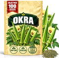 Premium Okra Seeds - 100 Heirloom Seeds for Planting, Non-GMO, High Yield, Fast Growing, Heat-Resistant Vegetable Seeds for Home Garden & Outdoor Planting - Fresh, Crisp & Flavorful Okra by WilyFox
