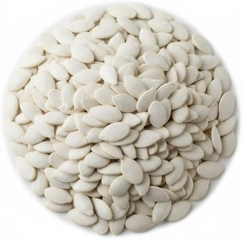 Roasted and Salted Oregon Squash Seeds, White Pumpkin Seeds in Shell (2 Pound) by SweetGlob