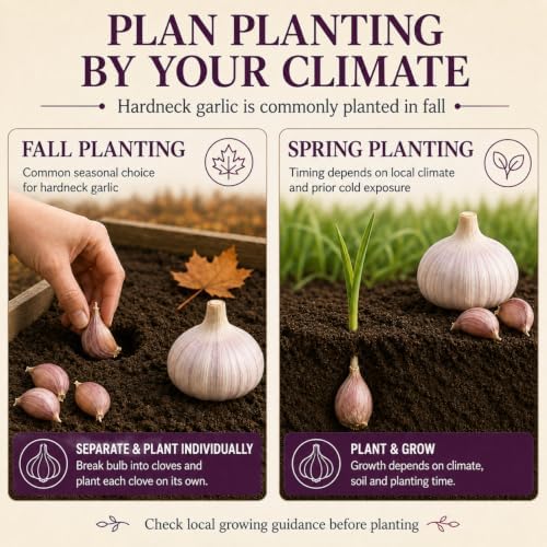 5 Pack Chesnok Red Garlic Bulbs for Planting Large Hardneck Garlic Cloves Garlic Seeds for Planting Cold Climate Ready Garlic Bulbs for Planting Home Garden Raised Beds Fall or Spring - Image 5