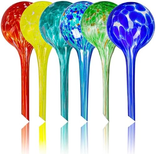 Plant Watering Globes Set of 6, Small - Glass Self Watering Globes by MissionGallery