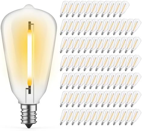 GvvooHome 90 Pack ST38 Replacement Bulbs for Outdoor String Lights, 2700K by GvvooHome