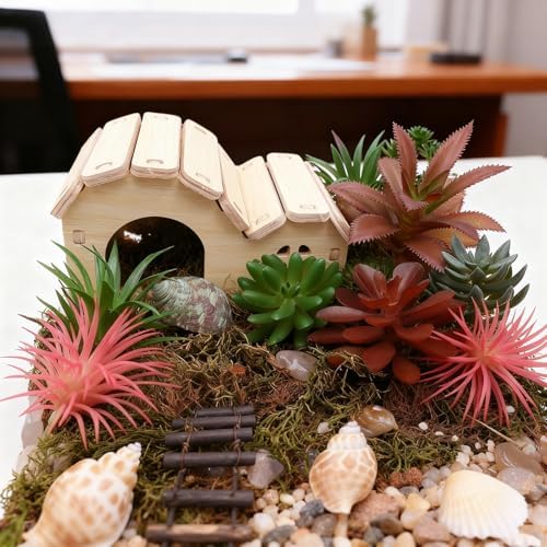 16 Pcs Artificial Succulents Plants Faux Plastic Succulents Assortment in Green & Colorful Tones for DIY Crafts, Floral Walls, Home, Garden, Office Decor, Party & Cake Decorations - Image 7