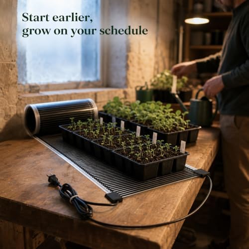 Seedling Heat Mat 11 in x 60 in, Even Heating, Water-Resistant Pad - Image 4