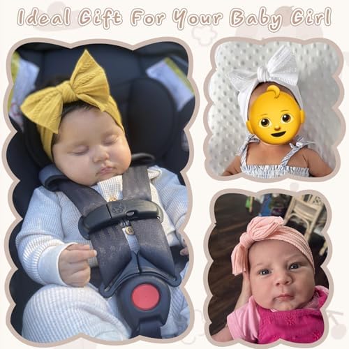 CÉLLOT 10Pcs Super Stretchy Soft Knot Headbands Baby Bows Hair Accessories - Image 6