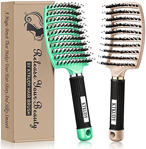 2 Pack Detangling Brushes for Women & Kids, Wet & Dry Hair, All Hair Types by KTKUDY