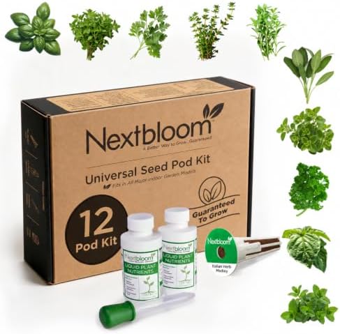 Italian Herbs Seed Pod Kit - Pre-Seeded & Hand Made in the USA by Nextbloom