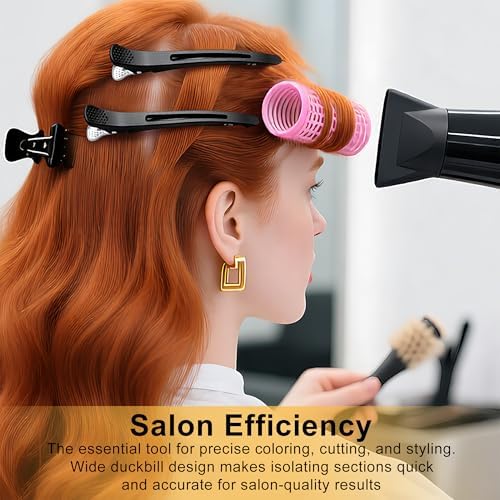 Duck Bill Hair Clips for Women 12 Pcs Black for Hair Styling Clips - Image 4