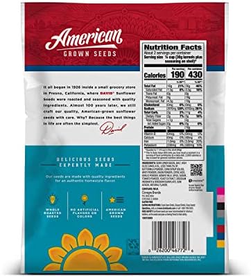 David, Sunflower Seeds, Roasted & Salted, Ranch, 5.25oz Bag (Pack of 2) - Image 2