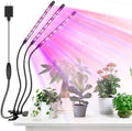 Led Grow Lights, 3 Heads Red Blue Plant Light with Clamp for Indoor Plants & Seed Starting, 10-Level Dimmable, Auto On Off, Timing 3 9 12Hrs by Unknown