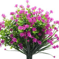 WILLBOND 12 Bundles UV Resistant Faux Flowers, Fuchsia by Willbond+Technology+Limited