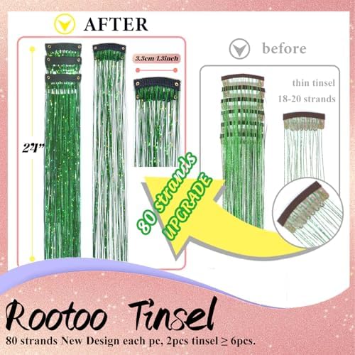 Hair Tinsel Clip in Green Fairy Hair Tinsel Kit - Image 2
