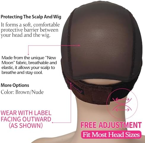 Labhairs Lace-MAX Wig Grip Cap for Women, Non-Slip for Glueless Wigs, Brown - Image 4