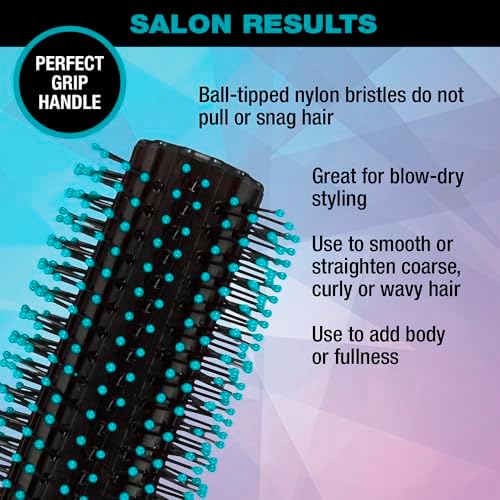 Conair Salon Results Round Brush for Blow Drying, Hairbrush for Blow Out, Hairbrush for All Hair Types (Pack of 2) - Image 2