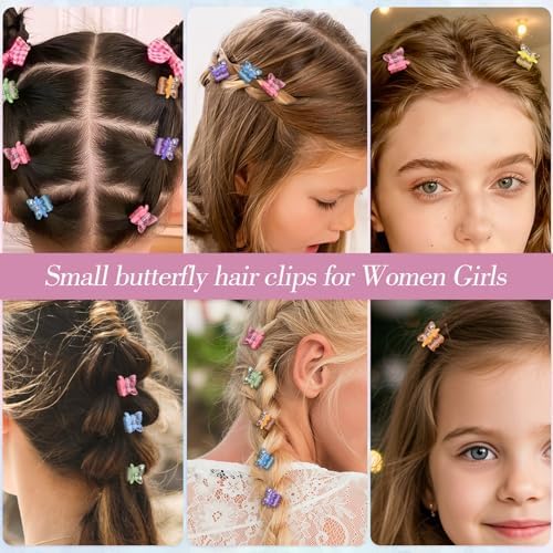 80Pcs 0.6In Mini Butterfly Hair Claw Clips for Girls Women Small Barrettes - Image 6